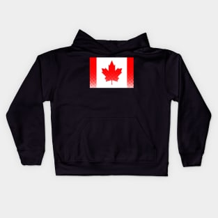 Flag of Canada With Halftone Effect Kids Hoodie